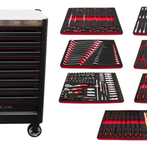 CARRO FERRAMENTAS PROLINE 9 GAVETAS 318PCS